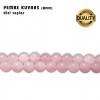 PEMBE KUVARS TAŞI DİZİ - 8 MM