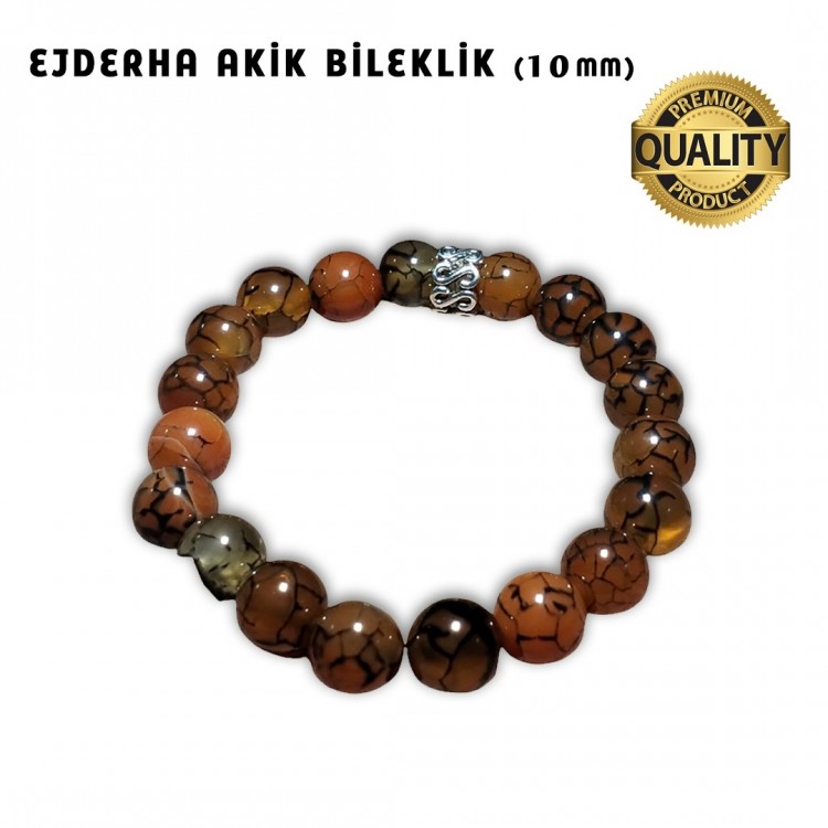 Akik Taşı (Ejderha) Bileklik - 10 MM