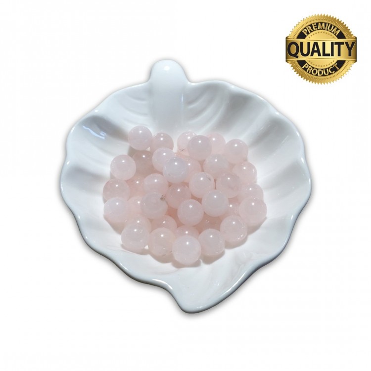 PEMBE KUVARS TAŞI DİZİ - 8 MM