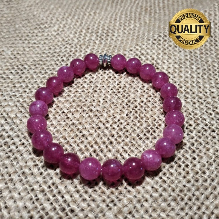 CEYT TAŞI (KOYU PEMBE) BİLEKLİK - 8 MM CEYT TAŞI (KOYU PEMBE) BİLEKLİK - 8 MM