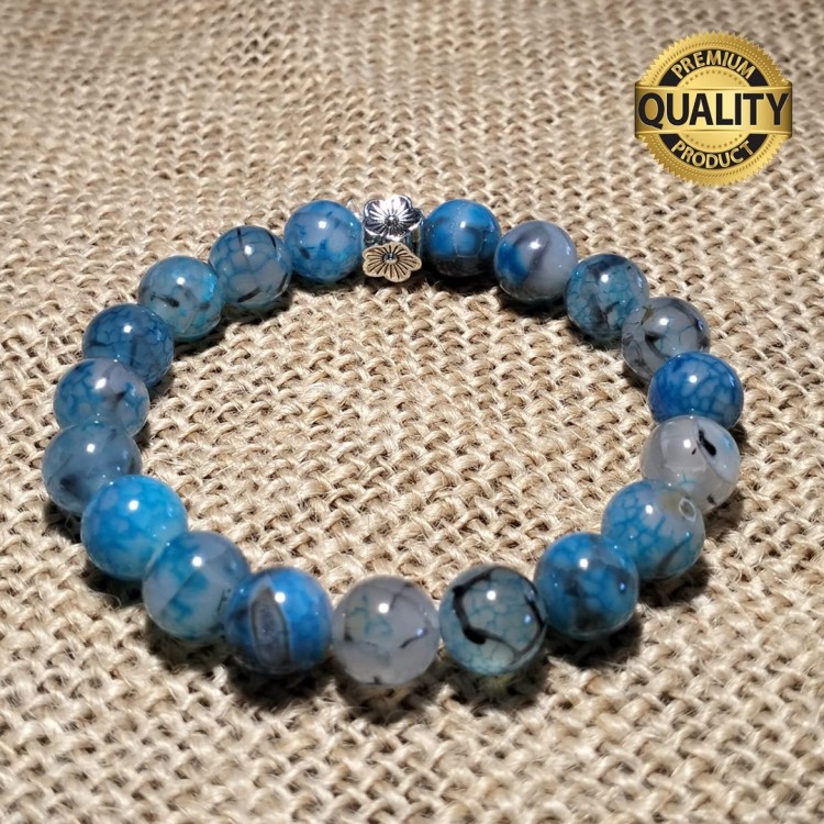 CLEAR BLUE AKİK TAŞI BİLEKLİK - 10 MM