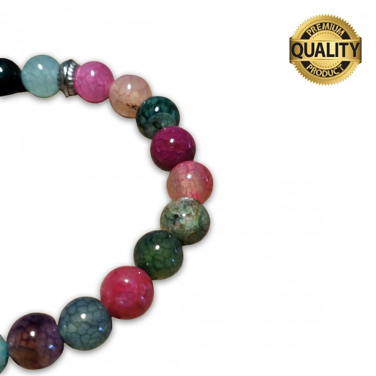 Akik (Renkli) Taşı Bileklik - 8 MM Akik (Renkli) Taşı Bileklik - 8 MM